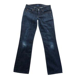 7 For All Mankind Womens Jeans Size 26 Blue Denim Straight Leg Dark Wash Casual